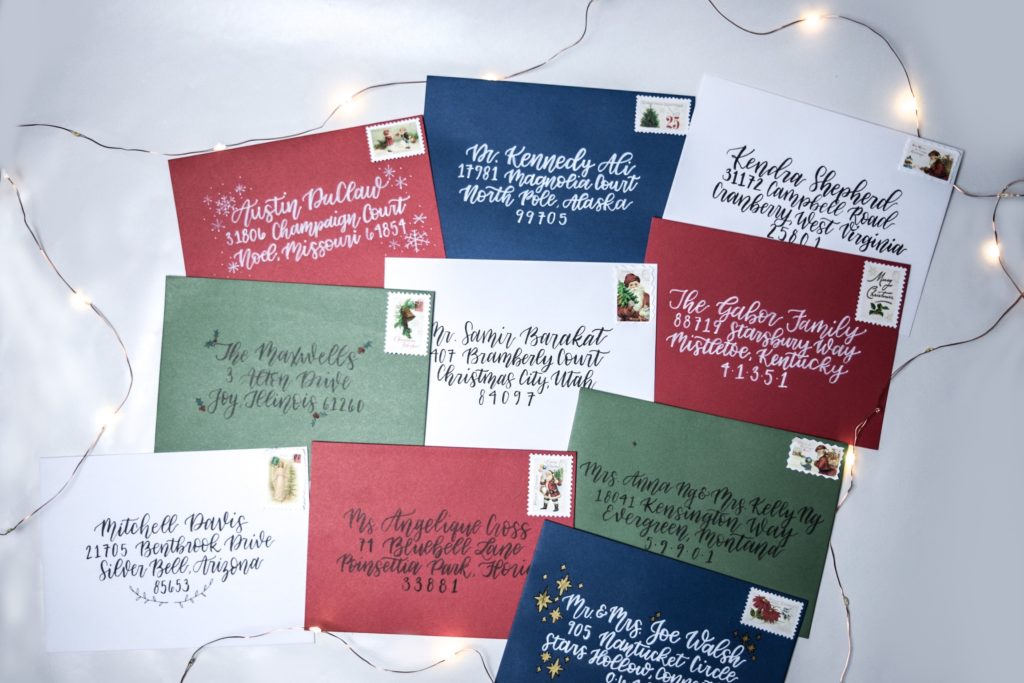Sample Holiday Envelopes